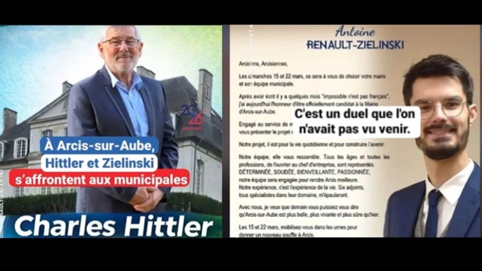 Bătălie electorală între Hittler și Zielenski în estul Franței. Caz rar în alegeri, cu nume care au explodat pe internet