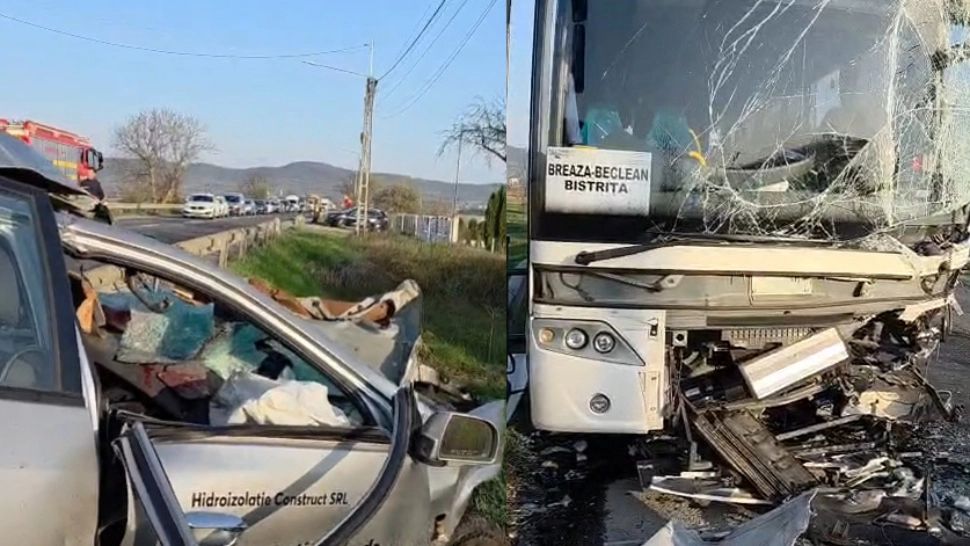 Un mort și doi răniți într-un accident rutier pe DN 17, în județul Bistrița-Năsăud
