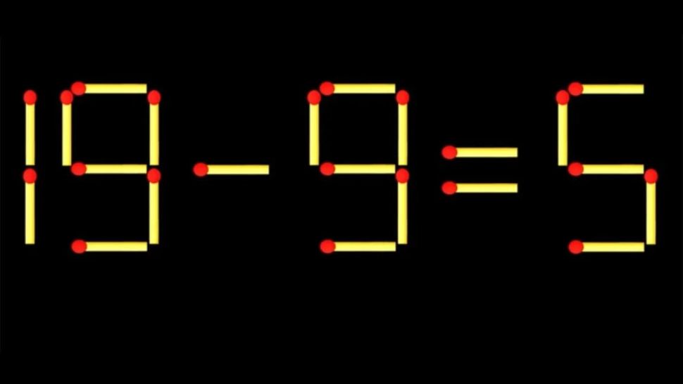 Test IQ viral: mută un singur chibrit și corectează ecuația 19-9=5. Doar mințile rapide reușesc în 10 secunde