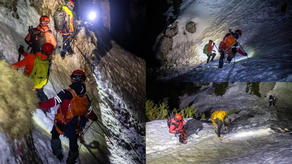 Misiune dificilă pentru salvamontiştii din Zărneşti. Doi turişti lituanieni, blocaţi în Piatra Craiului, au fost salvaţi după o acţiune de opt ore