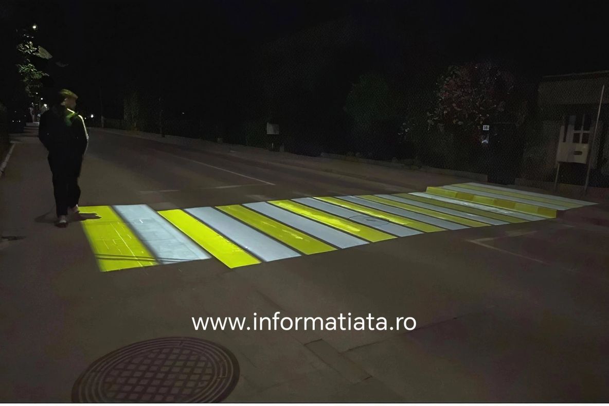 Premieră în România: treceri de pietoni iluminate cu laser pentru creșterea siguranței rutiere