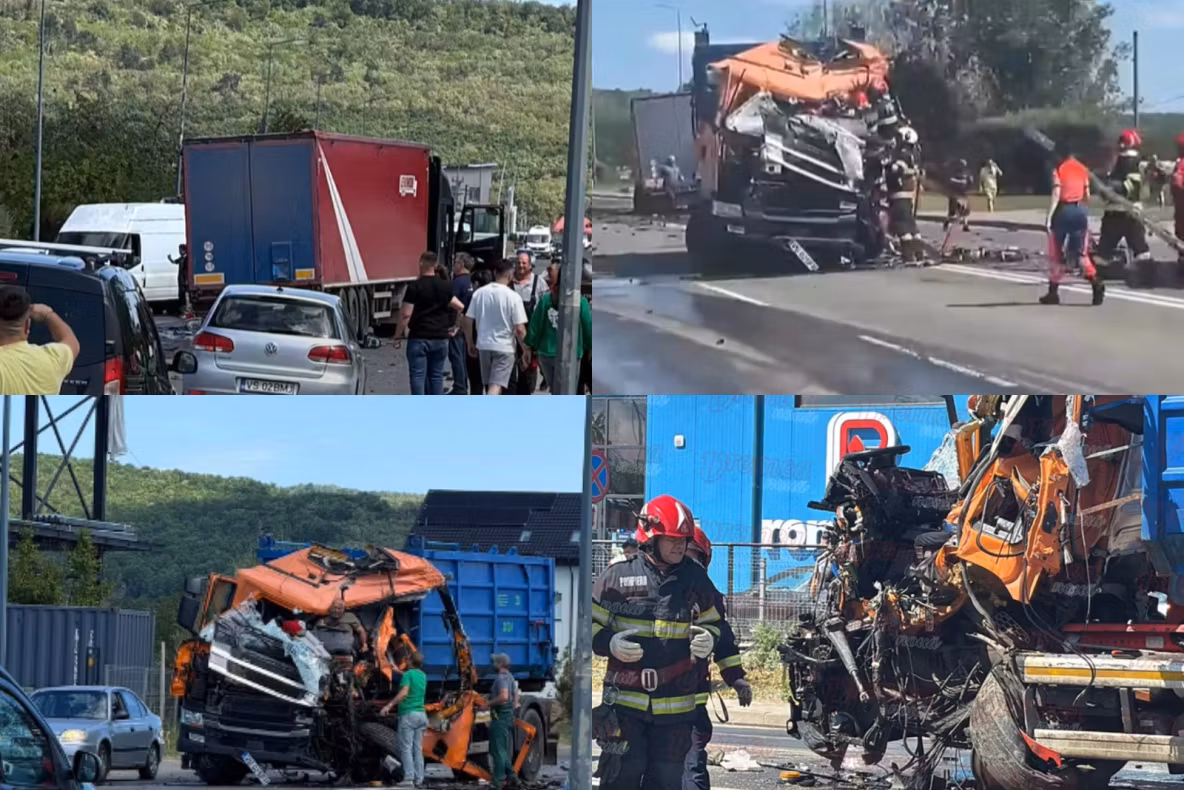 Accident rutier grav între două camioane în Vaslui. Unul dintre șoferi a murit 