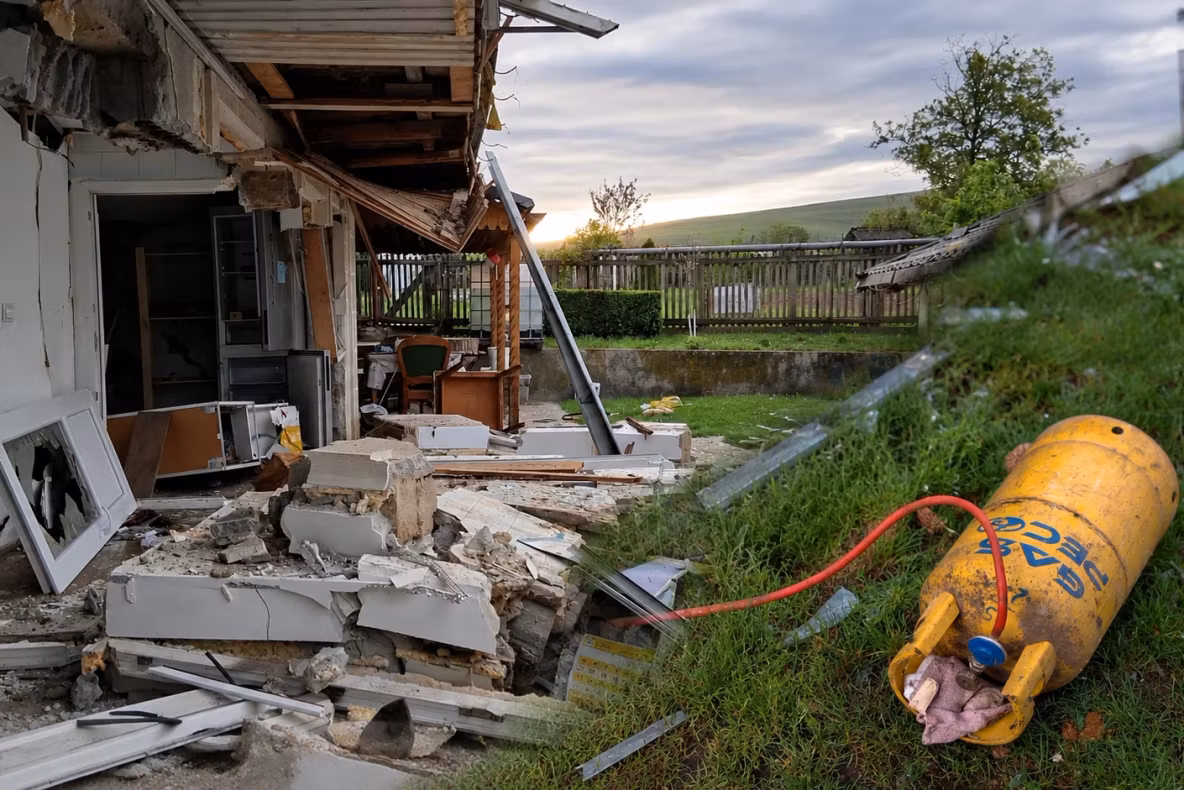 Explozie într-o locuință din Vaslui. Două persoane, în stare gravă după ce o butelie a sărit în aer - FOTO