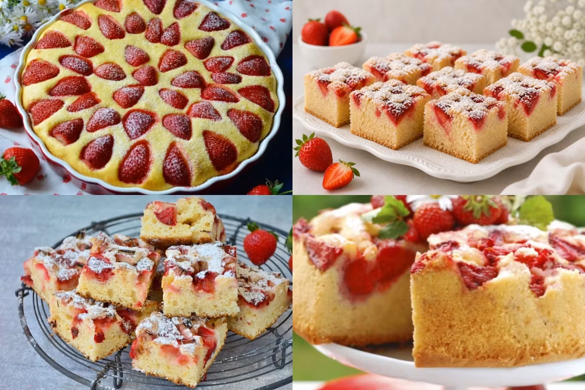 Prăjitură cu iaurt și căpșuni. Rețeta simplă și delicioasă care îți aduce vara în farfurie, dar și în suflet 