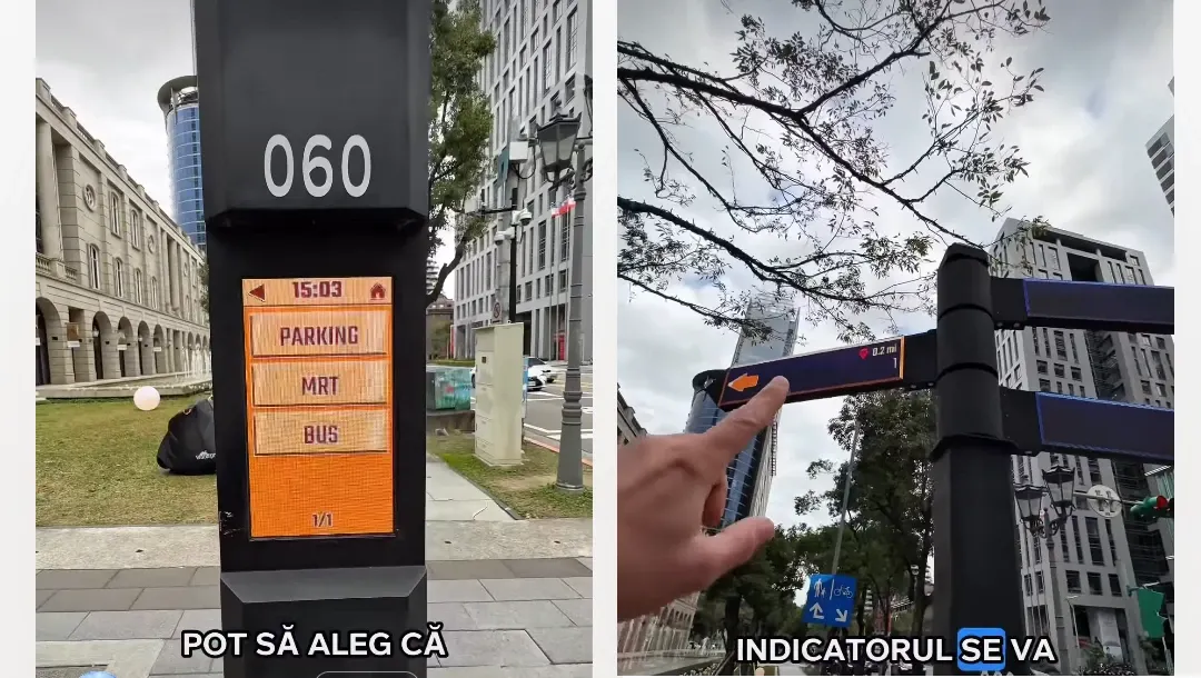România este plină de gropi, în timp ce China are stâlpi inteligenți care se rotesc ca să îți arate drumul. Experiența unui român care l-a lăsat cu gura căscată - VIDEO