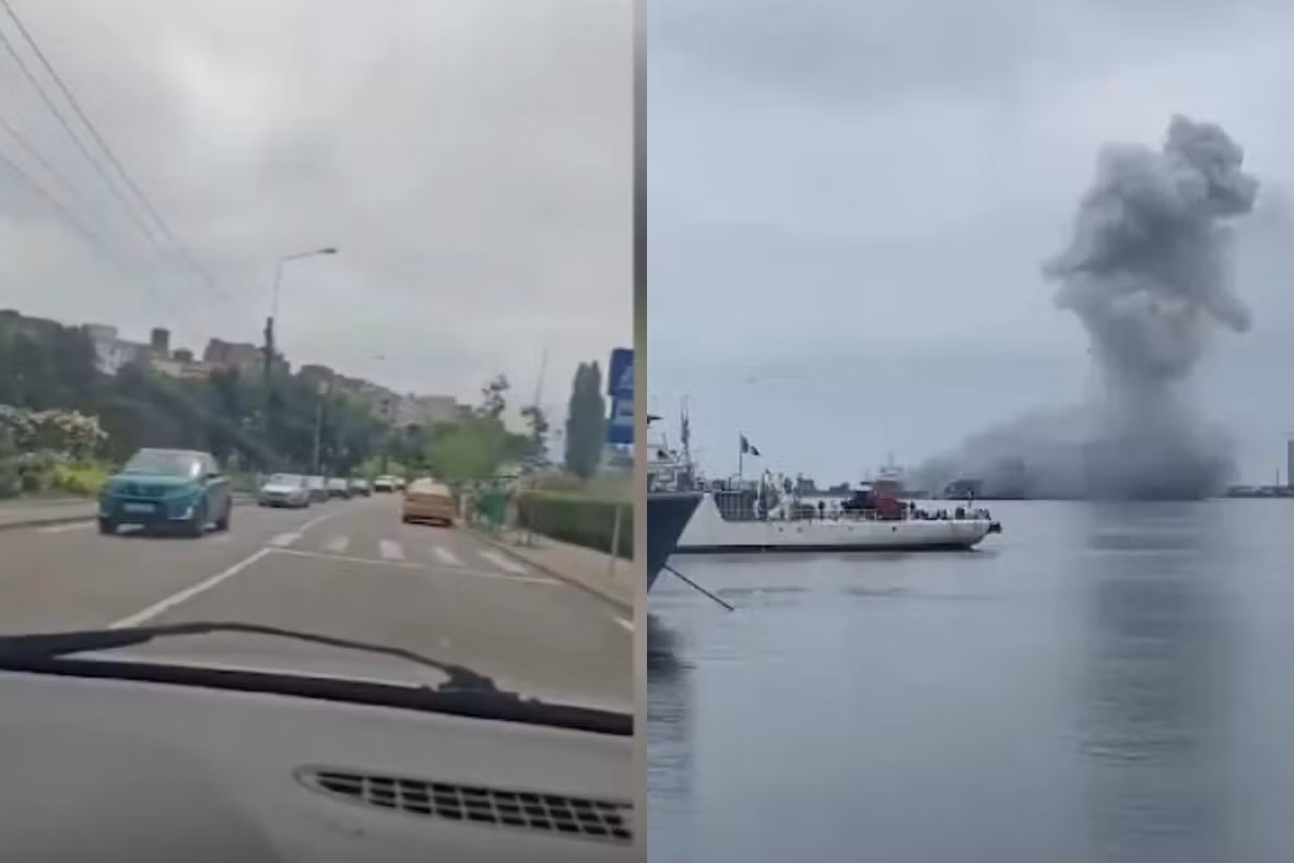 Coloane de mașini la ieșirea din Portul Constanța, după explozia dronei