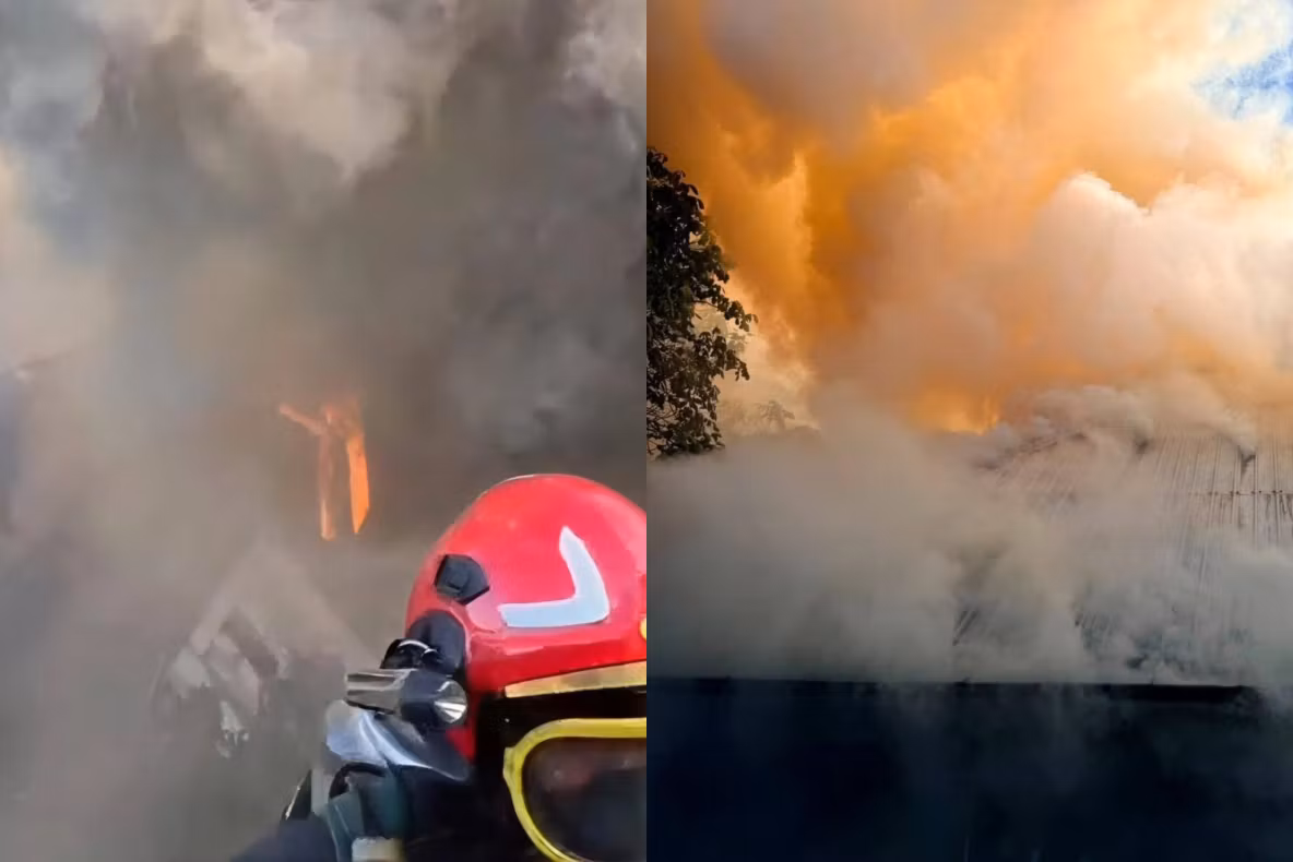 Incendiu puternic într-o gospodărie din Suceava. Pompierii s-au luptat ore întregi cu flăcările