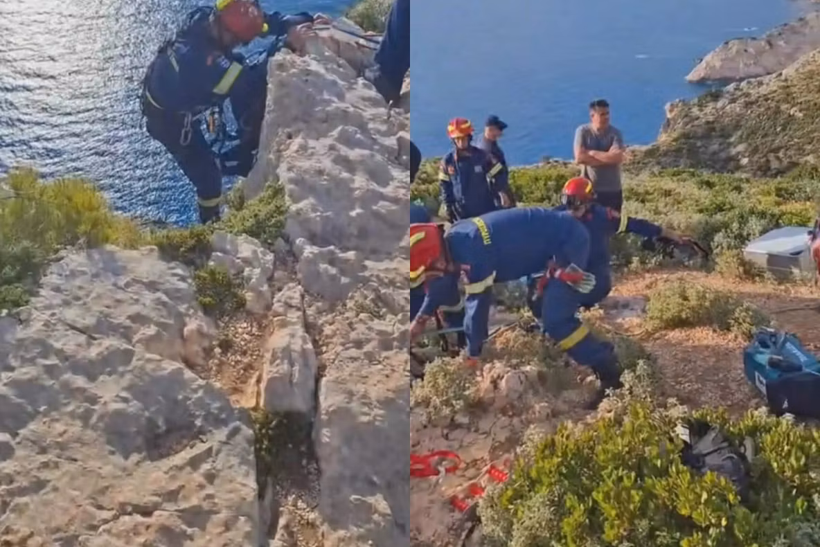 Selfie la un pas de tragedie în Zakynthos. Un turist american a căzut 10 metri de pe o stâncă 