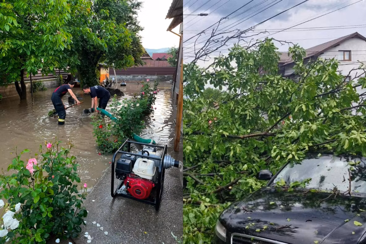 Vremea extremă a făcut ravagii în București și alte 15 județe. Zeci de gospodării au fost inundate. Bilanțul DSU