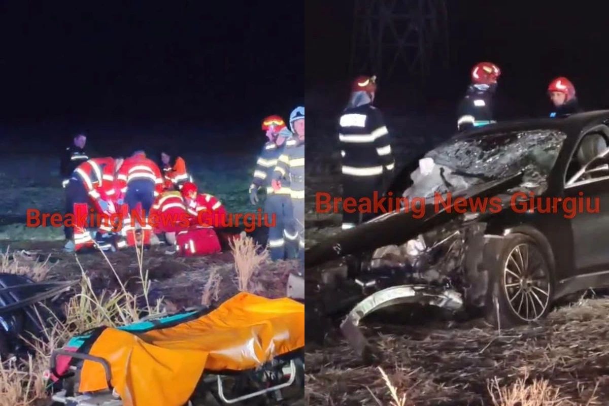 Accident mortal la granița dintre Teleorman și Giurgiu. Un tânăr de 34 de ani a murit, iar alte două persoane au fost rănite