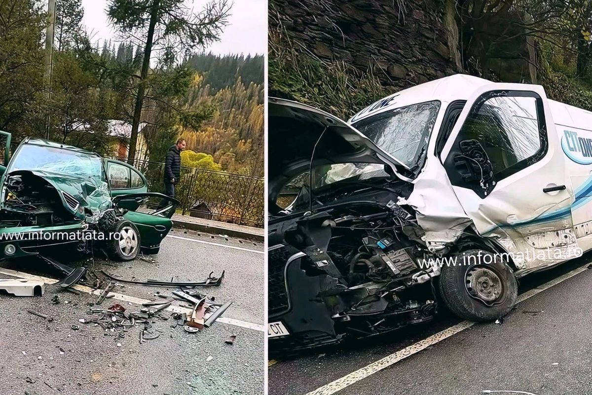Accident rutier pe DN 17, în Suceava: coliziune între un autoturism și o autoutilitară, la Iacobeni