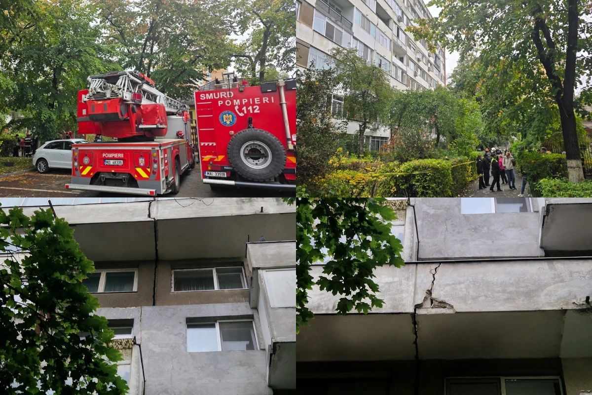 Alertă în Sectorul 6 al Capitalei! Zeci de oameni, evacuați dintr-un bloc cu risc seismic după apariția unei crăpături între etaje