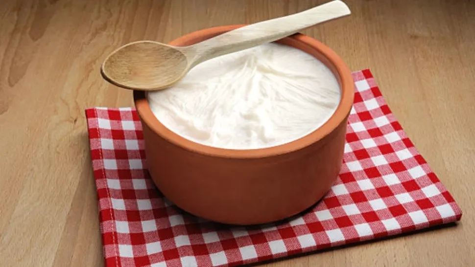 Iaurt grecesc făcut acasă, din doar două ingrediente. Rețeta simplă pentru o textură densă și cremoasă