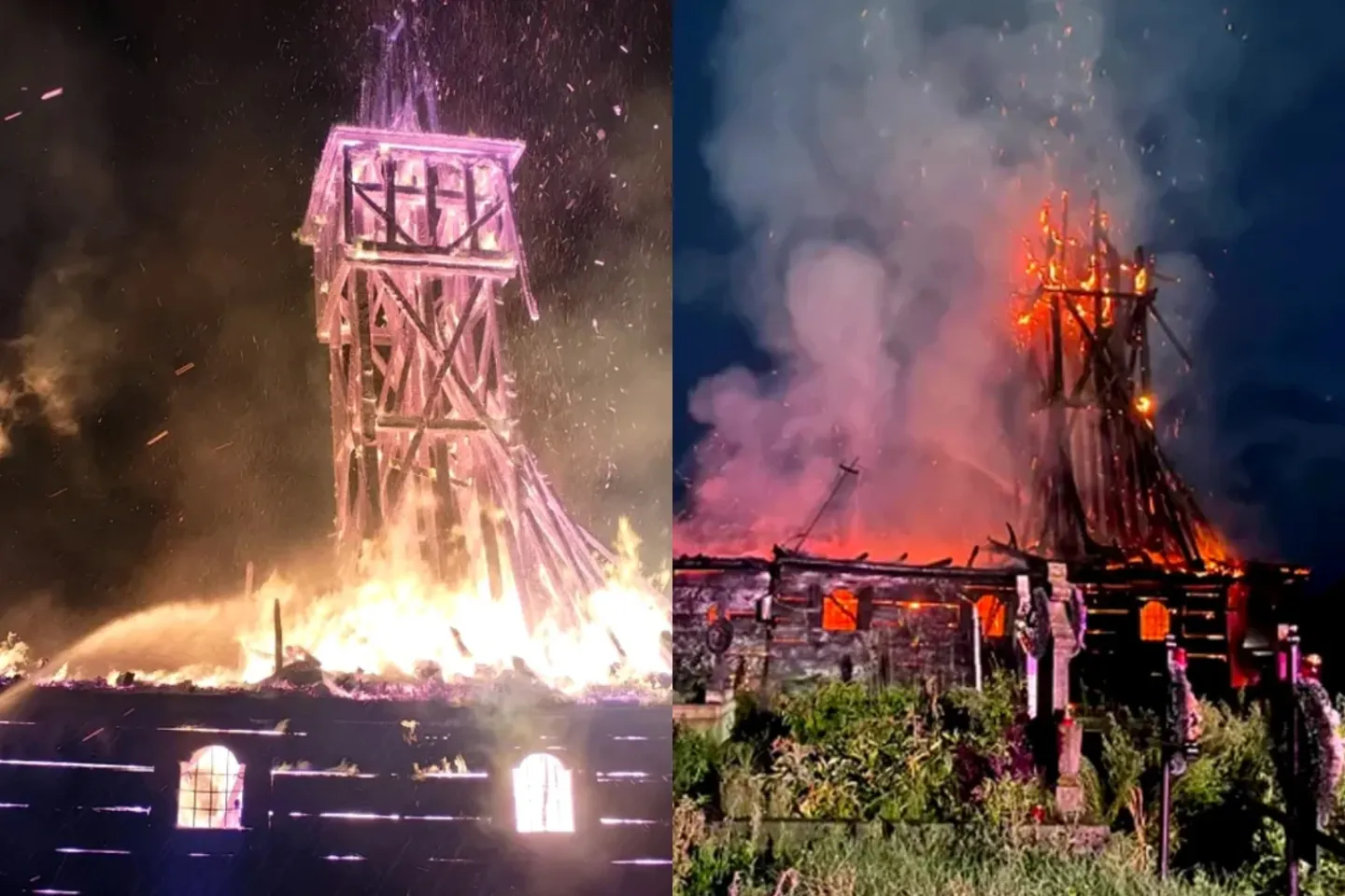 Incendiu devastator în județul Maramureș. O biserică veche de peste 350 de ani a fost făcută scrum -VIDEO 