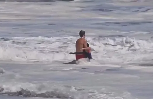 Erou la 16 ani! Un salvamar a salvat un copil din valurile uriașe ale oceanului: imagini uluitoare VIDEO
