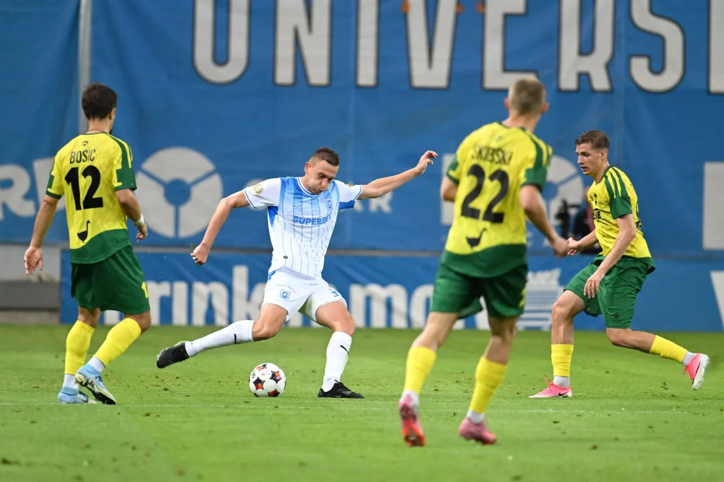 Universitatea Craiova se califică în turul 2 preliminar al UCL după o victorie pe final cu ML Vitebsk