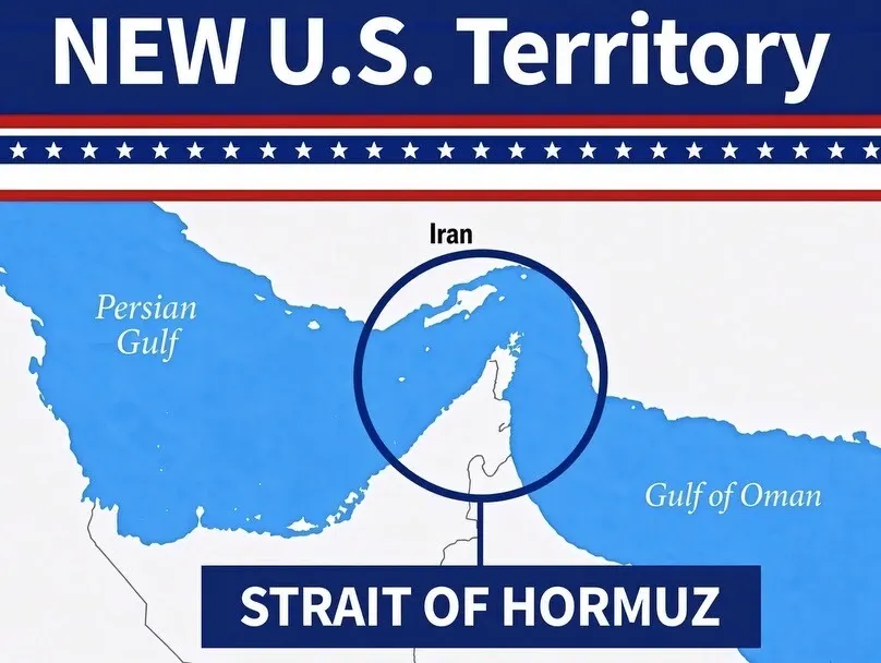 „Un nou teritoriu american”: Harta Strâmtorii Ormuz postată de Trump pe Truth Social