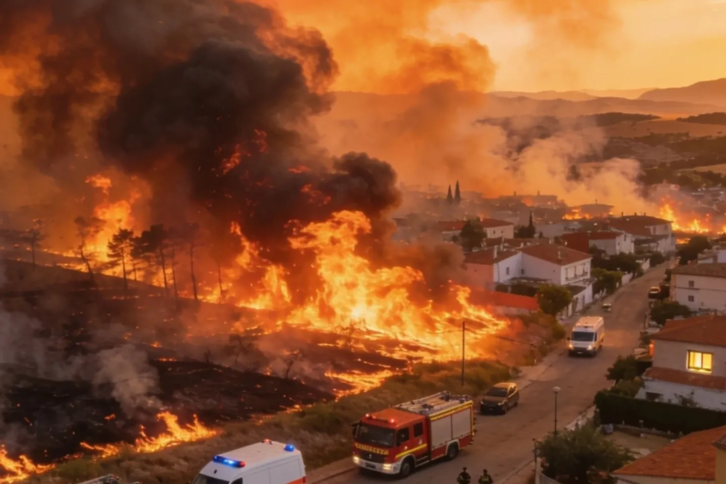 Spania, din nou în alertă din cauza incendiilor. Un nou focar masiv a izbucnit la vest de Madrid