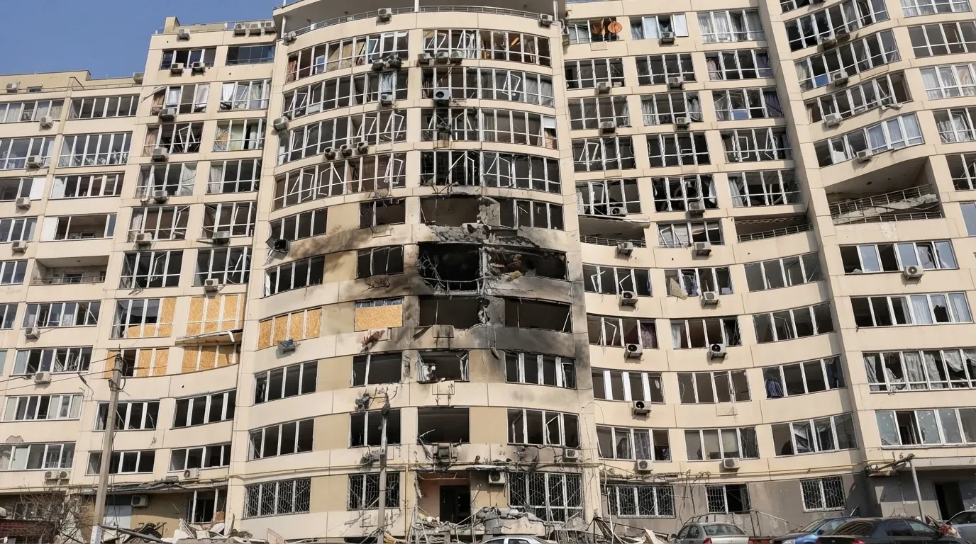 Atac cu drone rusești în Odesa: un bloc a fost cuprins de flăcări. Cel puțin 12 răniți