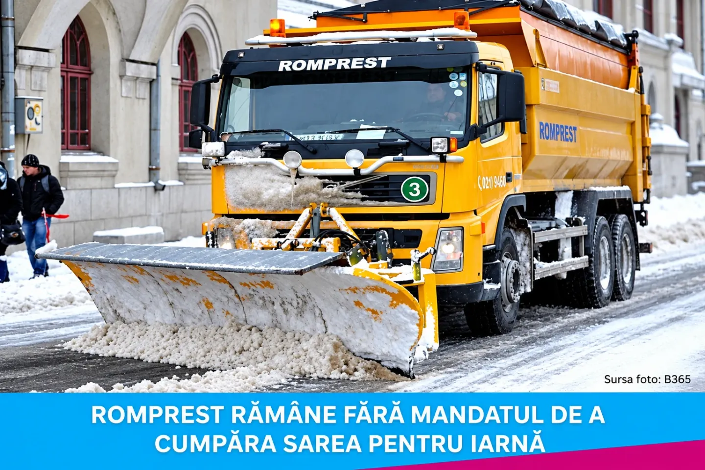 O nouă lovitură pentru Romprest. Primăria Sectorului 1 i-a tăiat robinetul de bani pentru sare de deszăpezire și cere socoteală pentru iarna 2025–2026