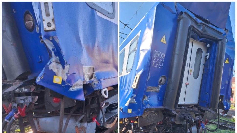 Accident feroviar la Pașcani surprins de camere: „S-a încercat ținerea cazului sub preș”. Peste 100 de călători erau în trenul implicat - VIDEO
