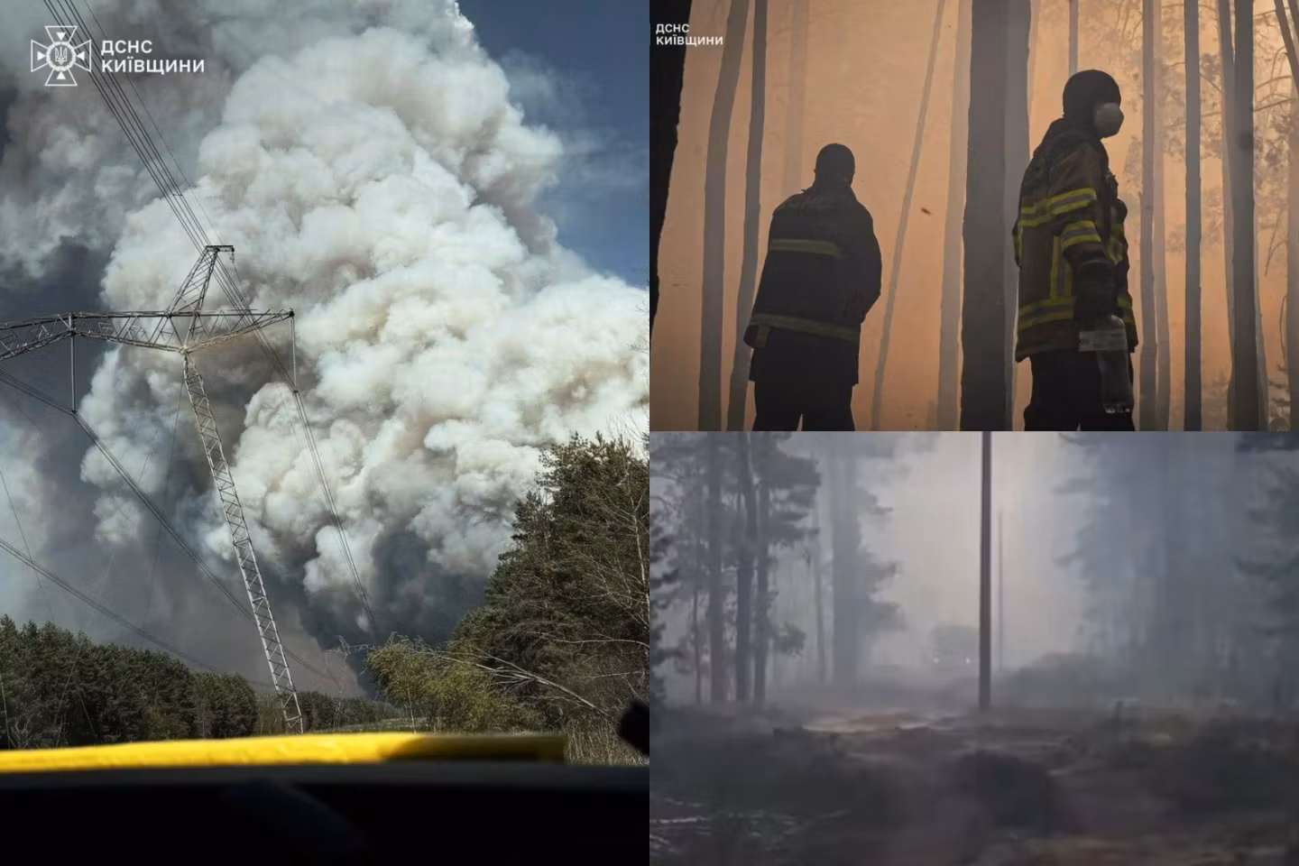 Incendiu de pădure în zona radioactivă de la Cernobîl după căderea unei drone. Ard peste 1000 de hectare, iar minele de război îngreunează intervenția pompierilor