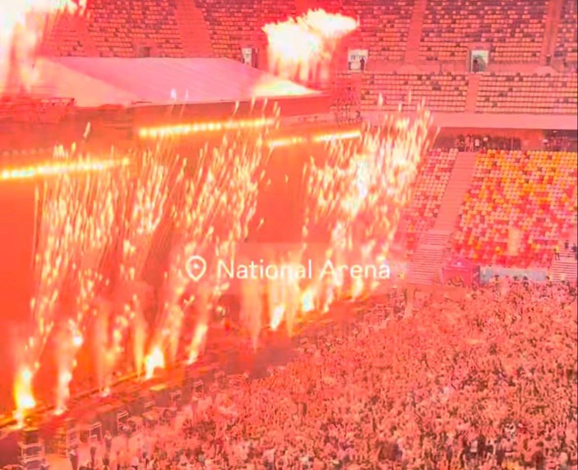 Incendiu pe Arena Națională în timpul concertului lui Max Korzh. Pompierii au intervenit imediat