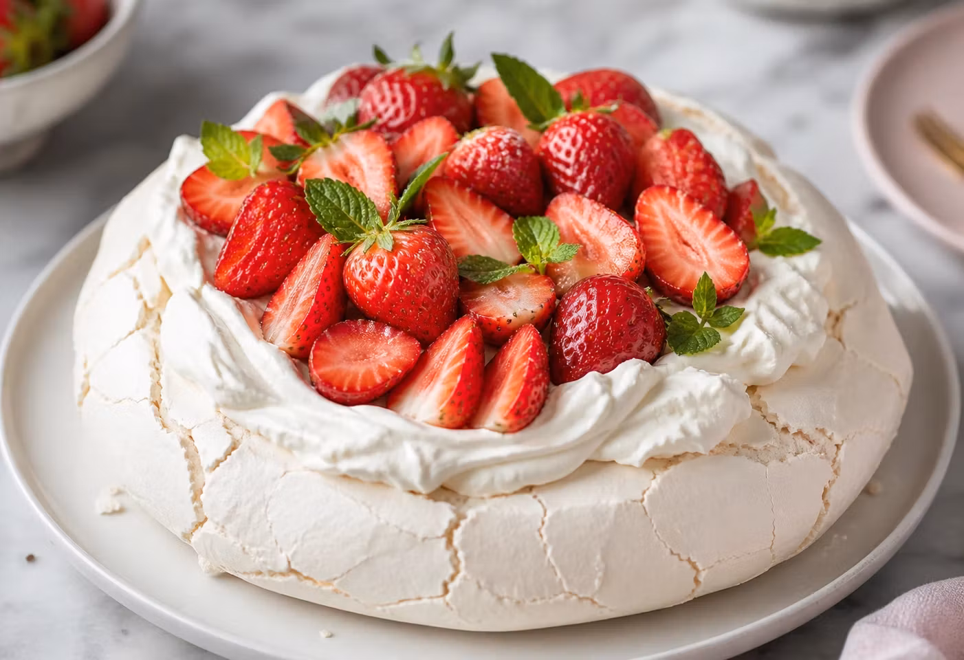 Pavlova cu căpșuni, desertul perfect pentru luna mai. Rețetă pas cu pas