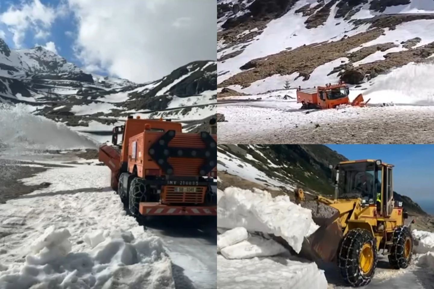 A început deszăpezirea Transfăgărăşanului. CNAIR :Stratul de zăpadă este mai mare decât în alţi ani – VIDEO