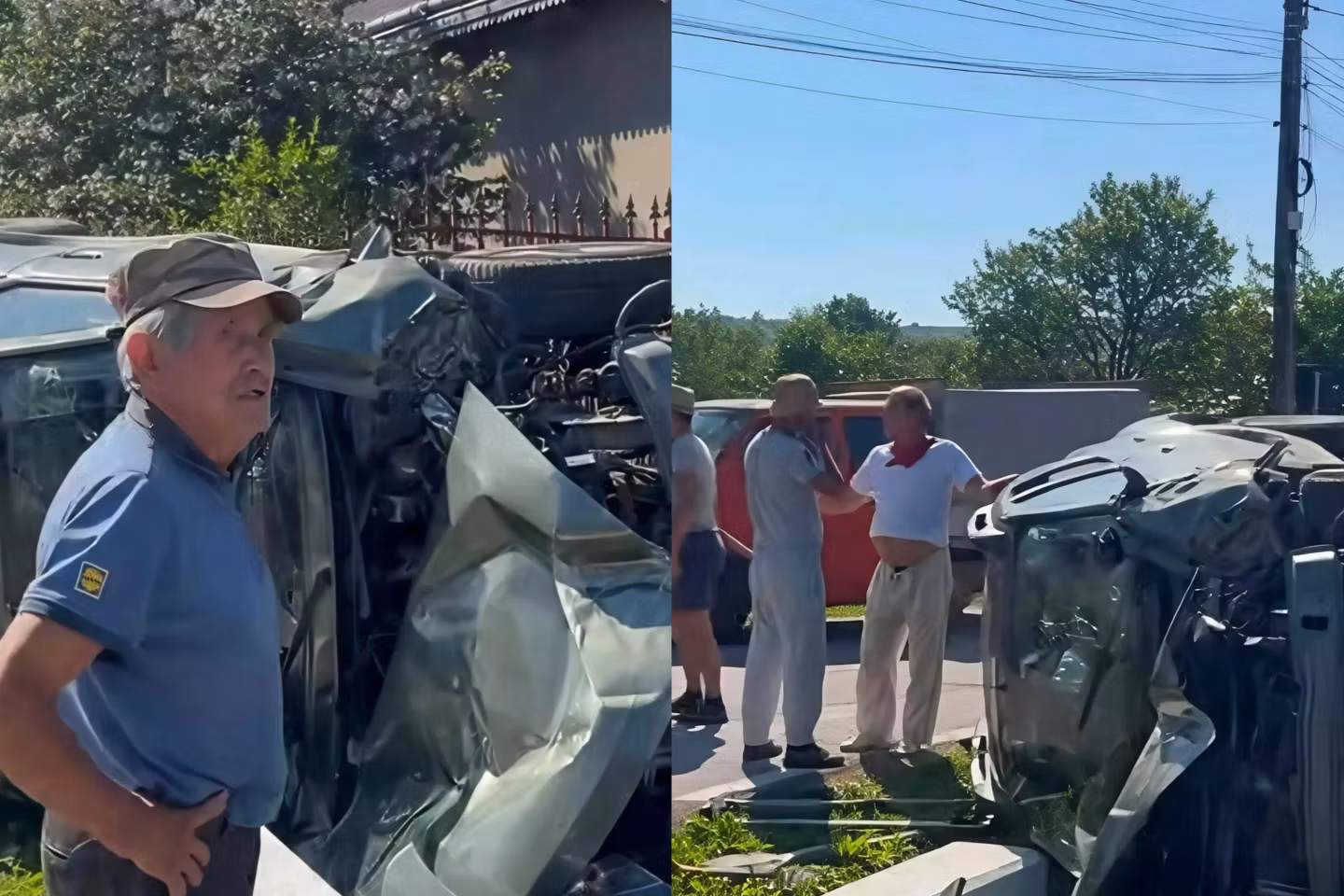 Accident rutier în Suceava: o mașină a lovit un cap de pod și gardul unei locuințe. Trei persoane, inclusiv doi minori, au ajuns la spital