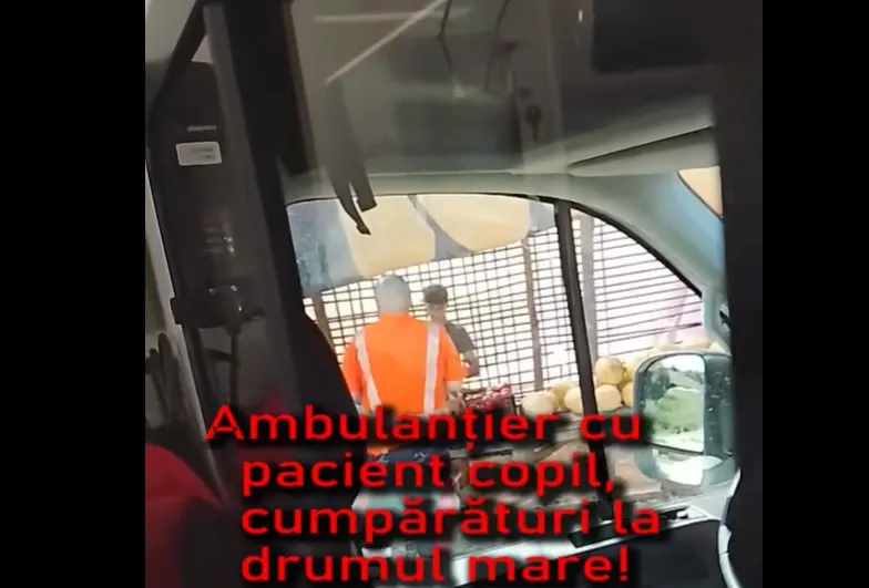 Răsturnare de situație în cazul ambulanței oprite la pepeni: în autospecială erau doi copii. Nu au fost supravegheați medical