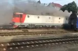 Incendiu puternic la o locomotivă, în Gara Buftea. Circulația trenurilor a fost afectată temporar