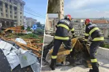 Imagini de coșmar la Târgoviște. O furtună devastatoare a smuls mai multe acoperișuri, un bărbat a fost lovit – VIDEO