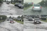 Rupere de nori în Buzău. Mai multe străzi au fost inundate în urma unei ploi torențiale- FOTO