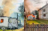 Incendiu puternic în Bolintin Vale: două gospodării au fost cuprinse de flăcări