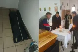 Protest mai puțin obișnuit. Trupul unui bărbat mort a fost adus la primărie în semn de revoltă