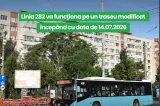 Linia 282 își schimbă traseul din 14 iulie. STB anunță noile stații și itinerarul complet