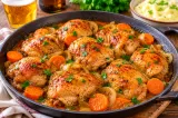 Pulpe de pui în sos de bere. Rețeta simplă și delicioasă, perfectă pentru o masă în familie 