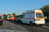 Accident pe Autostrada A1, în zona Ciorogârla. Două persoane au fost rănite, după ce două mașini s-au ciocnit violent – FOTO