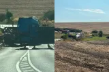 Accident grav pe E58, în județul Iași! Trafic blocat zeci de minute, după ce un TIR s-a ciocnit violent cu un autoturism-FOTO