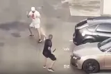 Imagini șocante: bătaie cu macete și cuțite în mijlocul străzii în Târgu Jiu