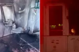 Incendiu provocat intenționat la un salon de înfrumusețare din Iași: un recipient cu combustibil a fost aruncat prin geamul ușii
