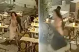 Gest neașteptat pe Calea Victoriei. O tânără a furat o pătură de pe terasa unui local, iar imaginile au devenit virale