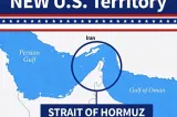 „Un nou teritoriu american”: Harta Strâmtorii Ormuz postată de Trump pe Truth Social