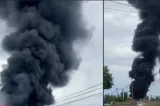 Incendiul de lângă rafinăria Lukoil din Ploiești, lichidat. Trei persoane au suferit atacuri de panică - VIDEO