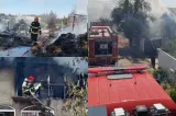 Incendiu de proporții în Giurgiu. O casă și două gospodării vecine, afectate de flăcări. Focul ar fi pornit de la un scurtcircuit