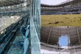 Stadionul clubului Cernomoreţ din Odesa, avariat în urma unui atac rusesc. Meciul echipei a fost amânat- FOTO