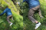 Inconștiență maximă. Un turist străin a urcat pe munte în încălțăminte de stradă și cu mai multe bagaje. A fost recuperat de salvamontiști