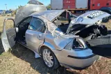Accident grav pe DN5A, în Giurgiu. Doi tineri au ajuns la spital după ce mașina a ieșit de pe șosea
