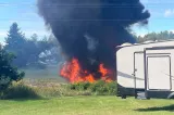 Un avion militar F16 s-a prăbușit și a luat foc în Michigan: aeronava s-ar fi lovit de o pasăre VIDEO